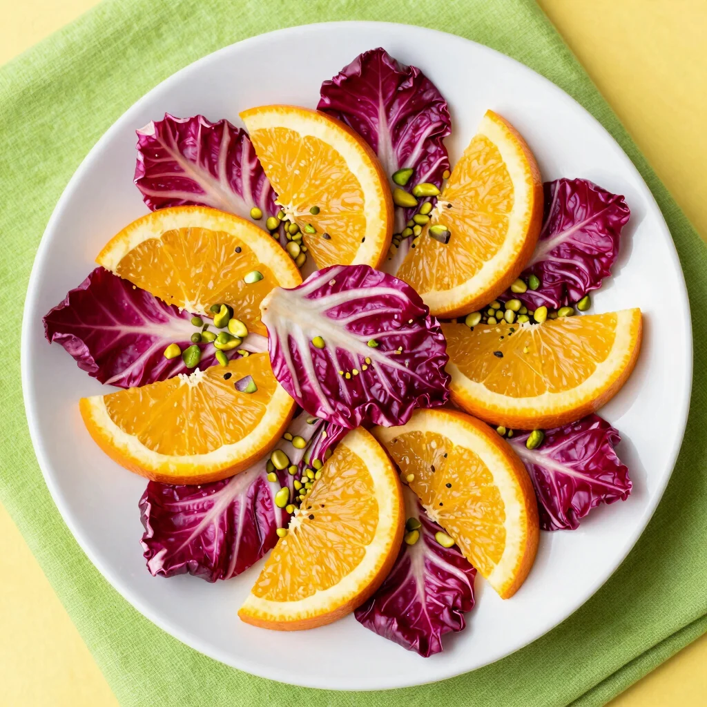 Bright Citrus Radicchio Salad with Toasted Pistachios